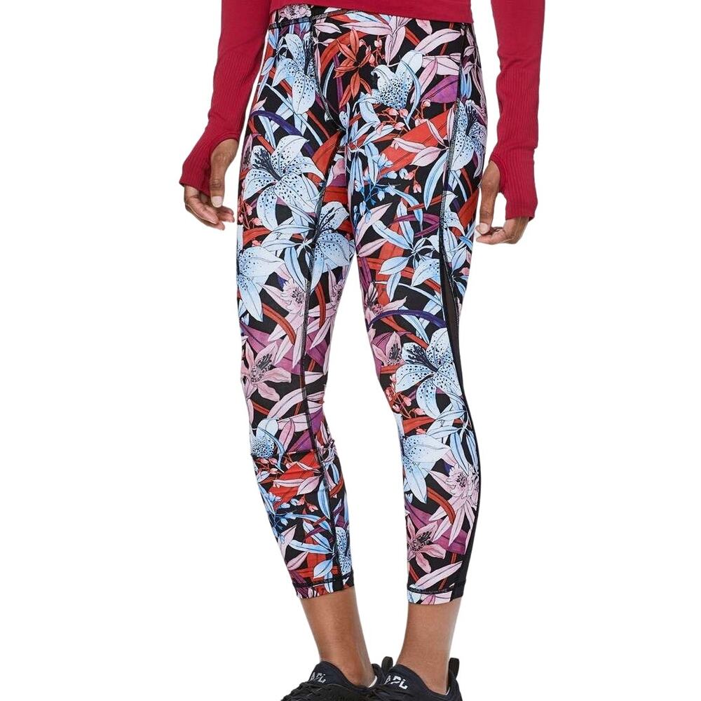 Lululemon Train Times 7/8 Pant Leggings 25" Lush Lillies Multi Cropped 2